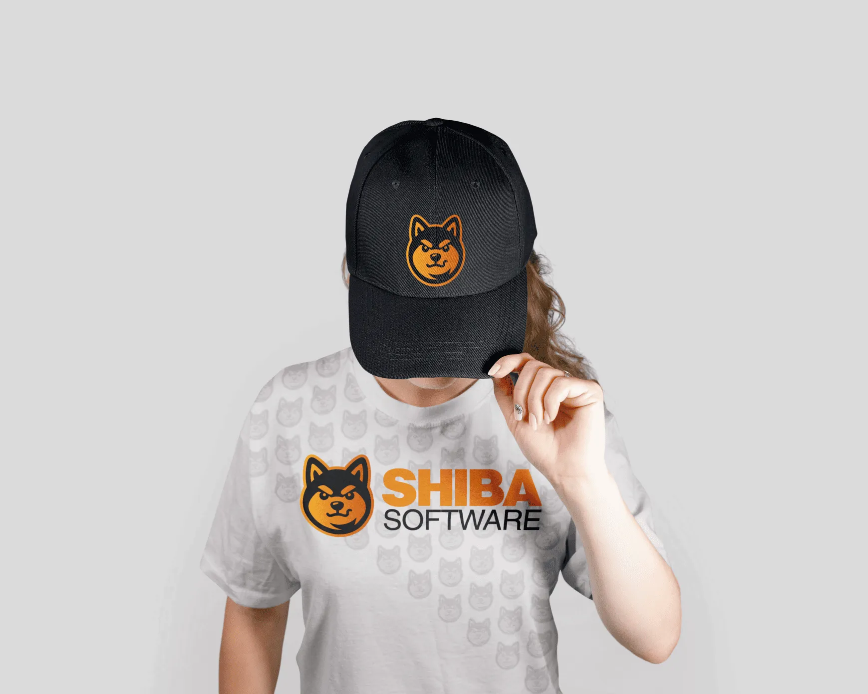 Aplicación del logo de Shiba Software.